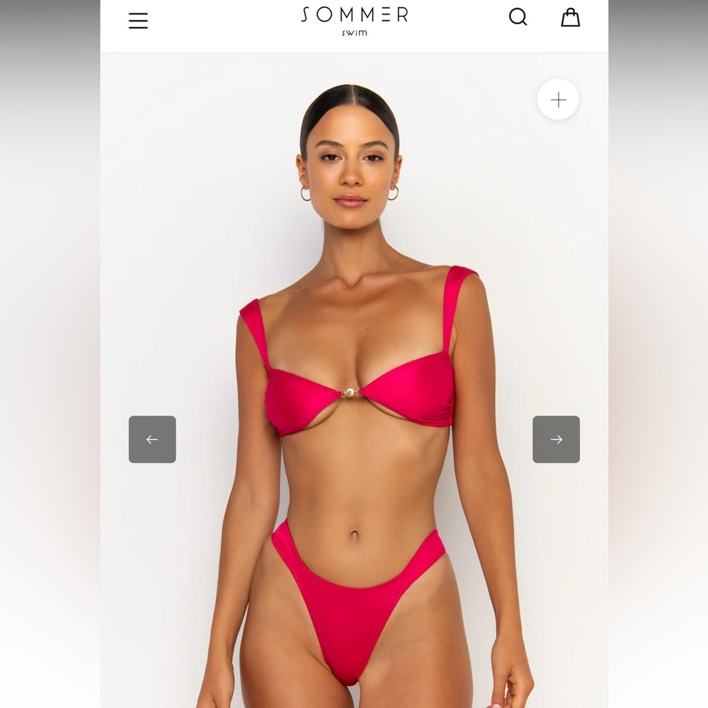 Vibrant Magenta Soriya Bikini set size medium